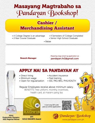 pandayan bookshop cashier salary|Pandayan Bookshop Inc Careers and Employment .
